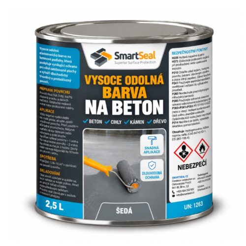 plechovka-2,5l, vysoce odolná barva na beton, šedá